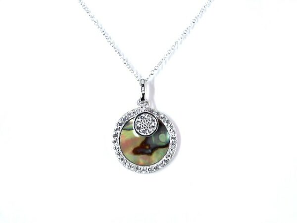 Collier mit Perle 925 Ag rhodiniert