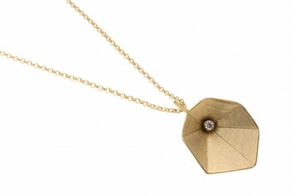 Collier mit Behang 925 AG gelb vergoldet