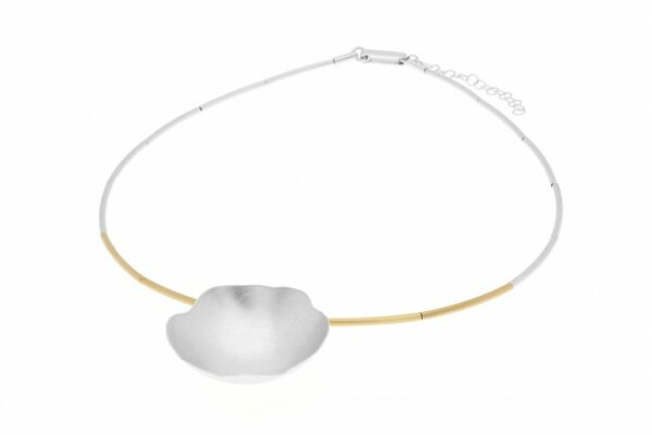 Collier mit Behang 925 AG bic. gelb/weiss – Bild 2