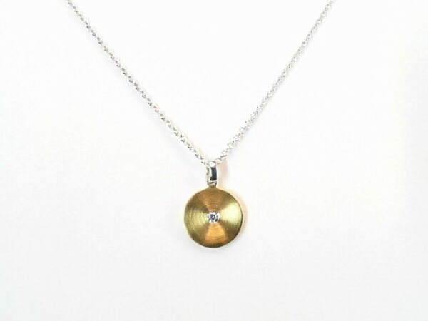 Collier mit Behang 925 AG bic. gelb/weiss