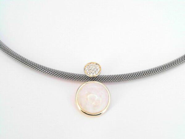 Collier mit Behang 925 AG gelb vergoldet