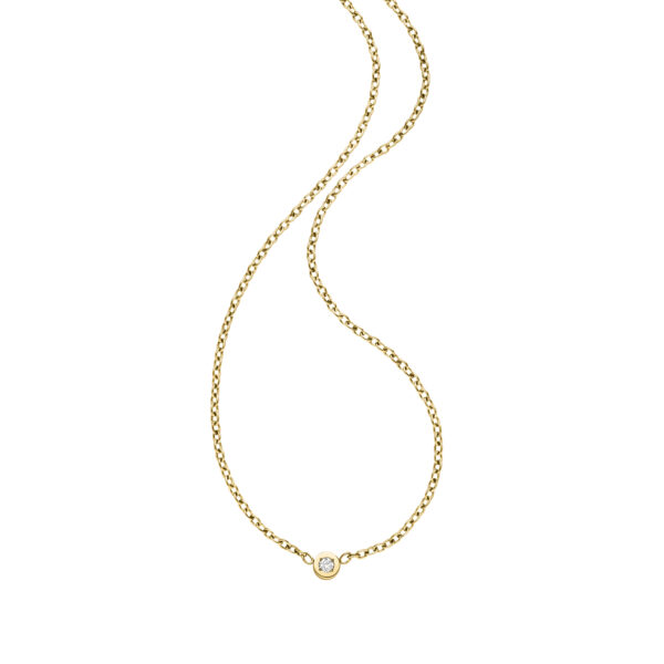 Collier Solitär Titan gelb