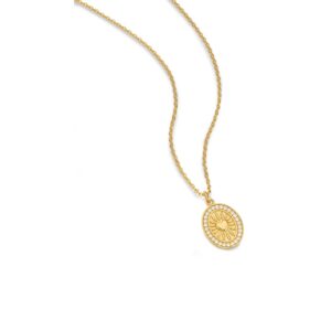 Collier mit Behang 925 AG gelb vergoldet