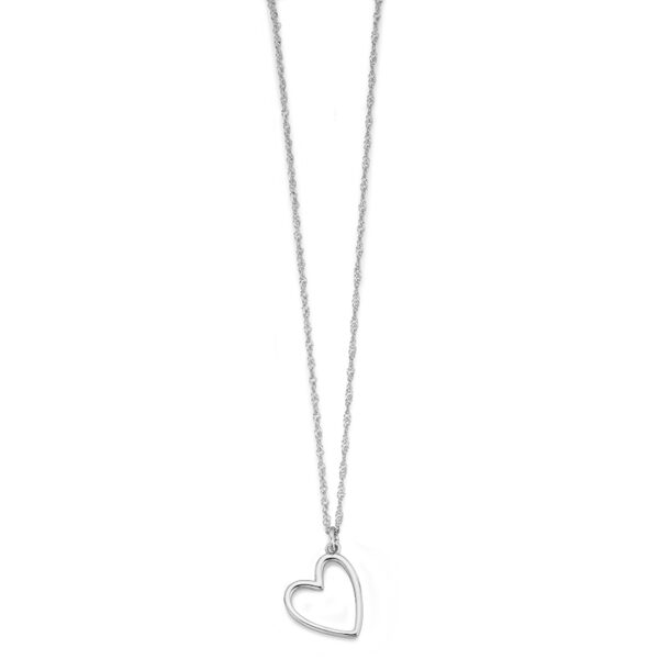 Collier mit Behang Herz 925 Ag rhodiniert