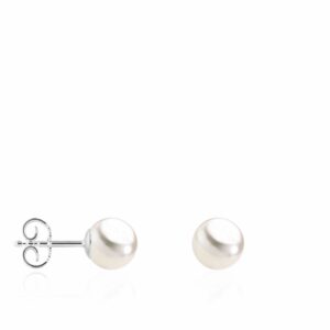 Ohrstecker Perle 925 Ag rhodiniert