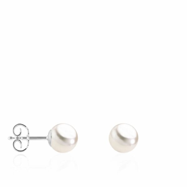 Ohrstecker Perle 925 Ag rhodiniert