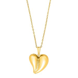 Collier mit Behang Herz 925 AG gelb vergoldet