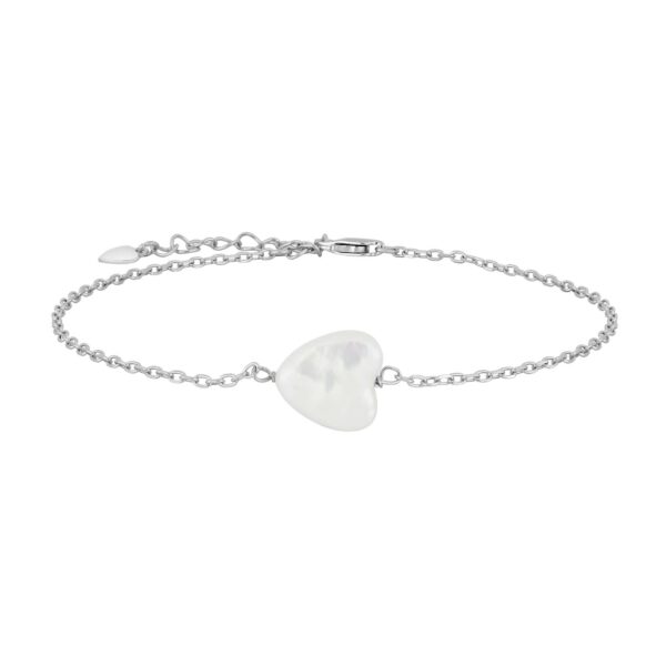 Armband Herz 925 Ag rhodiniert
