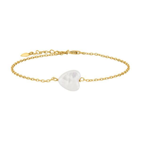 Armband Herz 925 AG gelb vergoldet