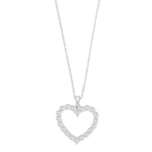 Collier mit Behang Herz 925 Ag rhodiniert