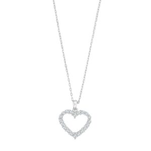 Collier mit Behang Herz 925 Ag rhodiniert