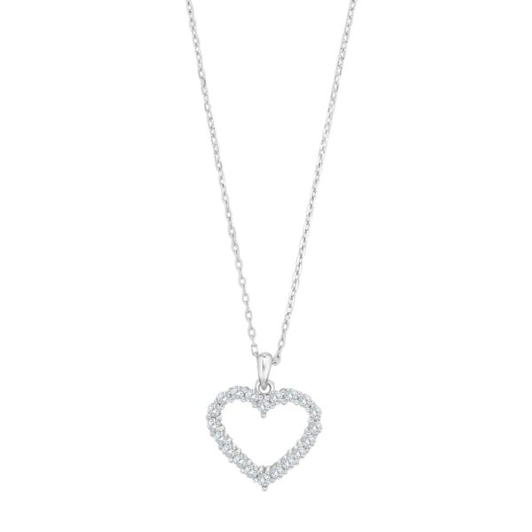Collier mit Behang Herz 925 Ag rhodiniert