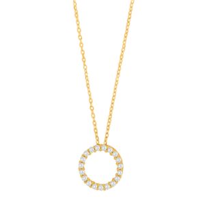 Collier mit Behang 925 AG gelb vergoldet
