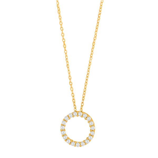 Collier mit Behang 925 AG gelb vergoldet