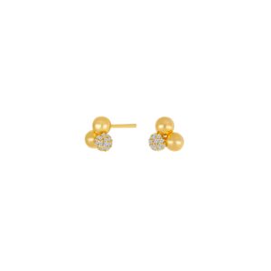 Ohrstecker Mehrsteiner 925 AG gelb vergoldet