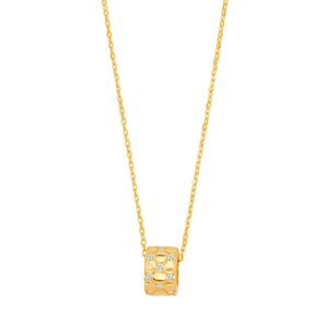 Collier mit Behang 925 AG gelb vergoldet