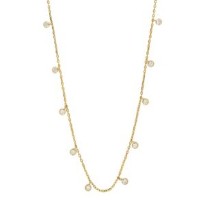 Collier Mehrsteiner 925 AG gelb vergoldet