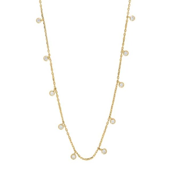 Collier Mehrsteiner 925 AG gelb vergoldet