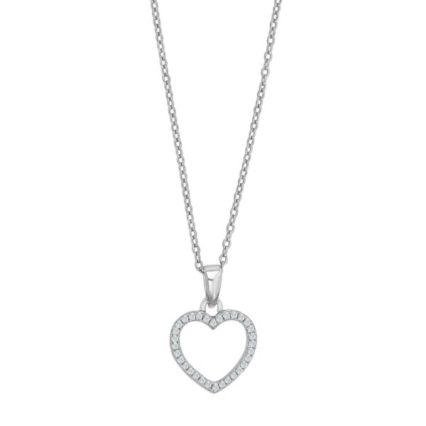 Collier mit Behang Herz 925 Ag rhodiniert