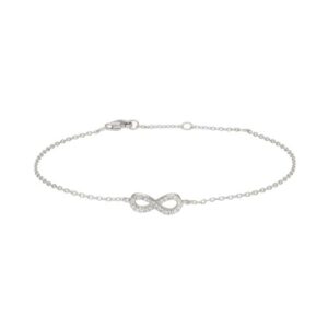Armband Unendlichkeitszeichen 925 Ag rhodiniert