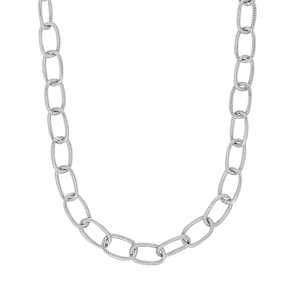 Collier ohne Stein 925 Ag rhodiniert