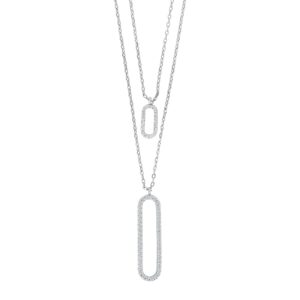 Collier Mehrsteiner 925 Ag rhodiniert