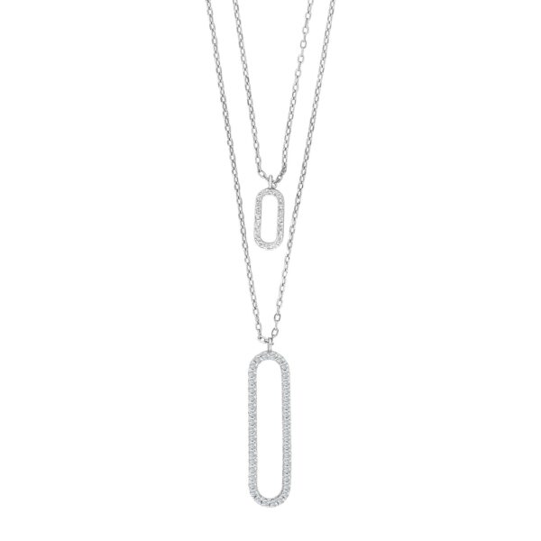Collier Mehrsteiner 925 Ag rhodiniert