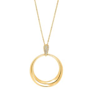 Collier mit Behang 925 AG gelb vergoldet