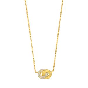 Collier Mehrsteiner 925 AG gelb vergoldet