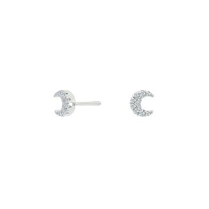 Ohrstecker Mehrsteiner Mond 925 Ag rhodiniert