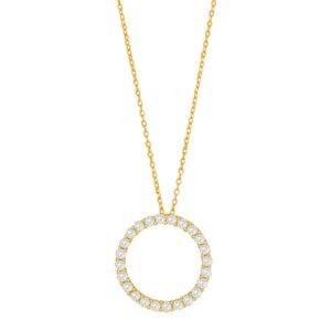Collier mit Behang 925 AG gelb vergoldet