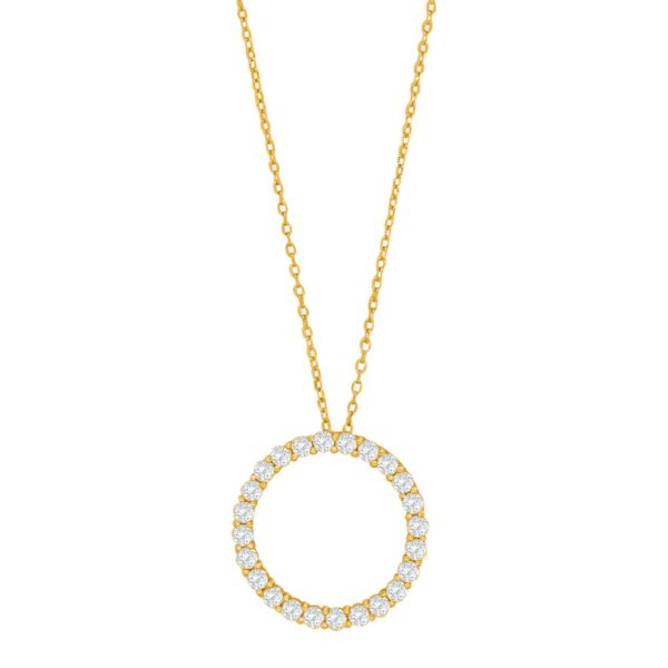 Collier mit Behang 925 AG gelb vergoldet
