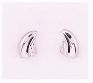 Ohrstecker ohne Stein 925 Ag rhodiniert