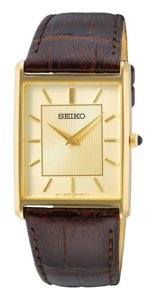 Herrenuhr analog Edelstahl vergoldet