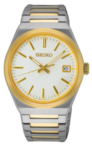 Herrenuhr analog Edelstahl bicolor