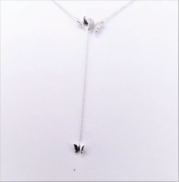 Collier Y-Kette 925 Ag rhodiniert