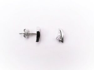 Ohrstecker ohne Stein 925 Ag rhodiniert