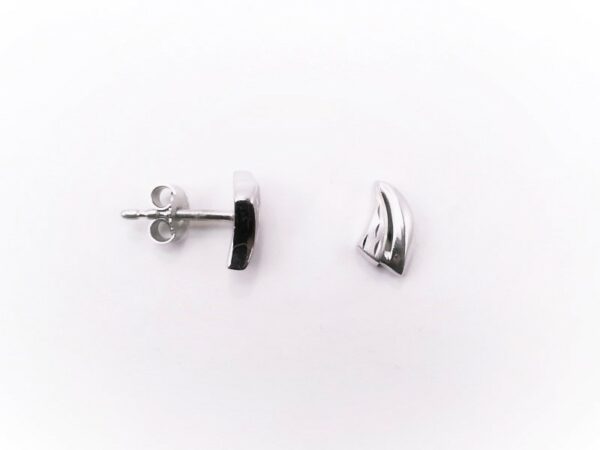 Ohrstecker ohne Stein 925 Ag rhodiniert