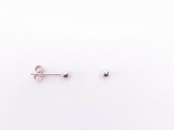 Ohrstecker ohne Stein Kugel 925 Ag Rosé vergoldet