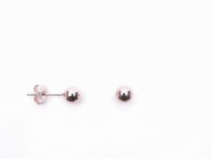Ohrstecker ohne Stein Kugel 925 Ag Rosé vergoldet