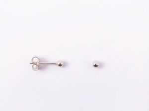 Ohrstecker ohne Stein Kugel 925 AG gelb vergoldet