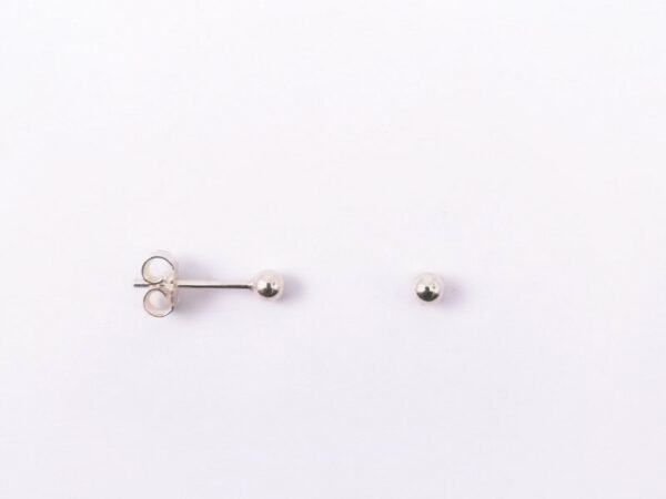 Ohrstecker ohne Stein Kugel 925 AG gelb vergoldet
