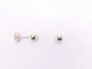 Ohrstecker ohne Stein Kugel 925 AG gelb vergoldet