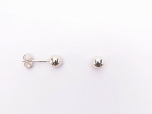 Ohrstecker ohne Stein Kugel 925 AG gelb vergoldet