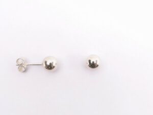 Ohrstecker ohne Stein Kugel 925 AG gelb vergoldet