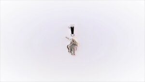 Kinderanhänger Einhorn 925 AG bic. gelb/weiss