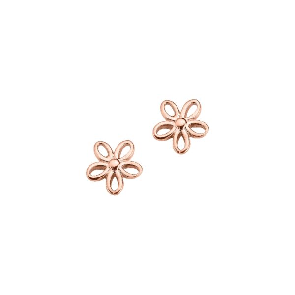 Kinderstecker Blume 925 Ag Rosé vergoldet