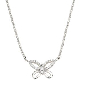 Collier Mehrsteiner Schmetterling 925 Ag rhodiniert