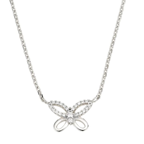 Collier Mehrsteiner Schmetterling 925 Ag rhodiniert