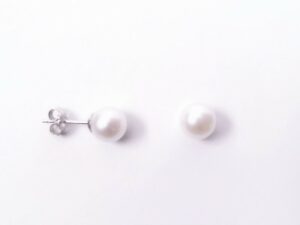 Ohrstecker Perle 925 Ag